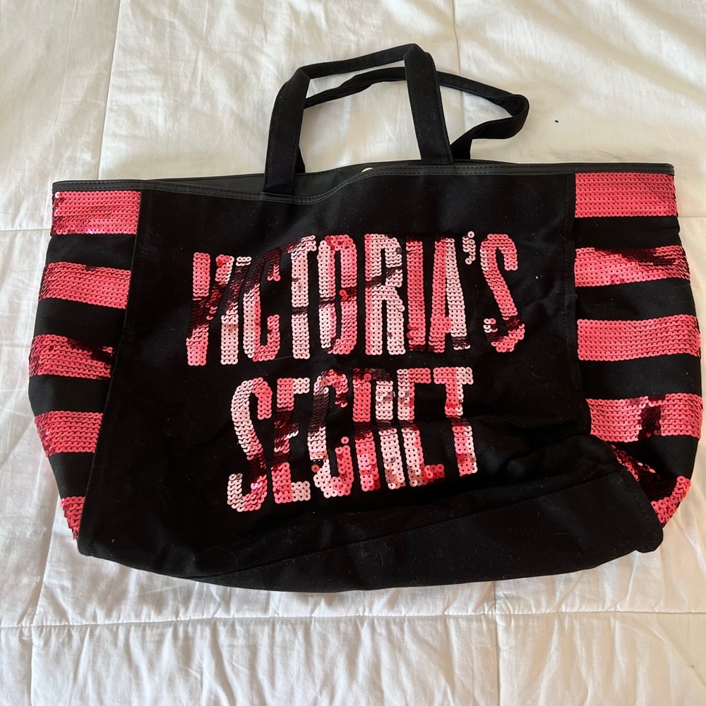 Victoria’s Secret sequin big tote bag vintage